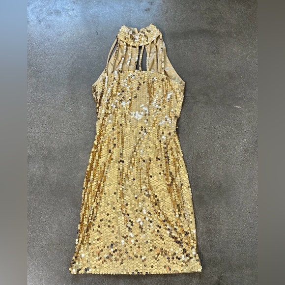Niteline Gold Sequin mini Dress - Picture 1 of 16